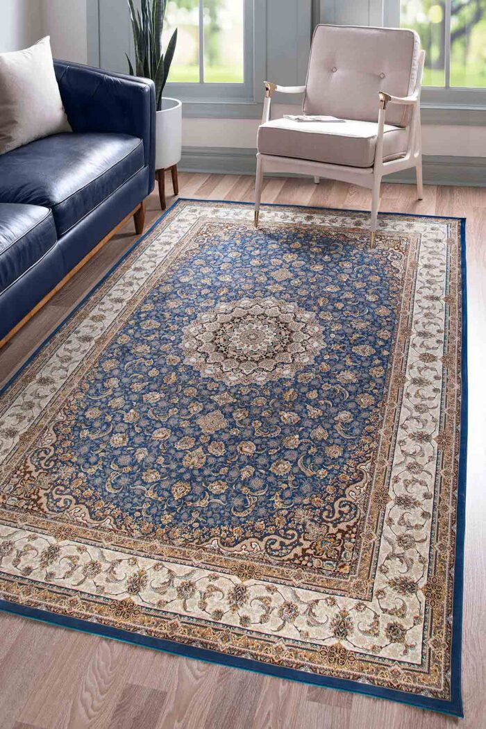 Navy blue Radmehr Rug