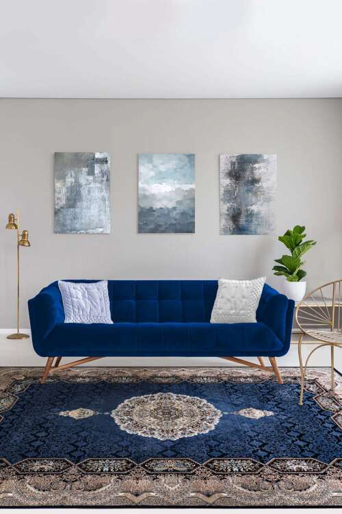 Holiday Navy Blue Rug