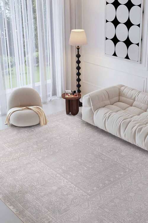 2482 - Modern Cream Rug