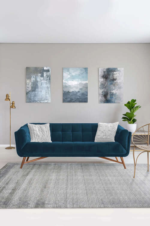 2487 - Gray Cream Rug