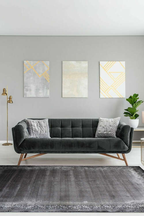 2492 - Black Modern Rug