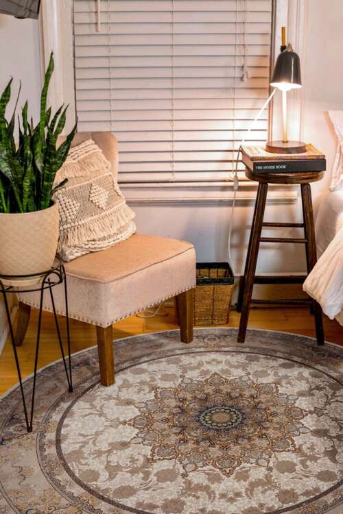 Ava Cream Round Rug